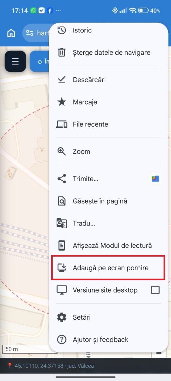 Instalare aplicație